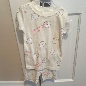 Old Navy Adorable Cream Toddler Pajamas with Dumpling Print